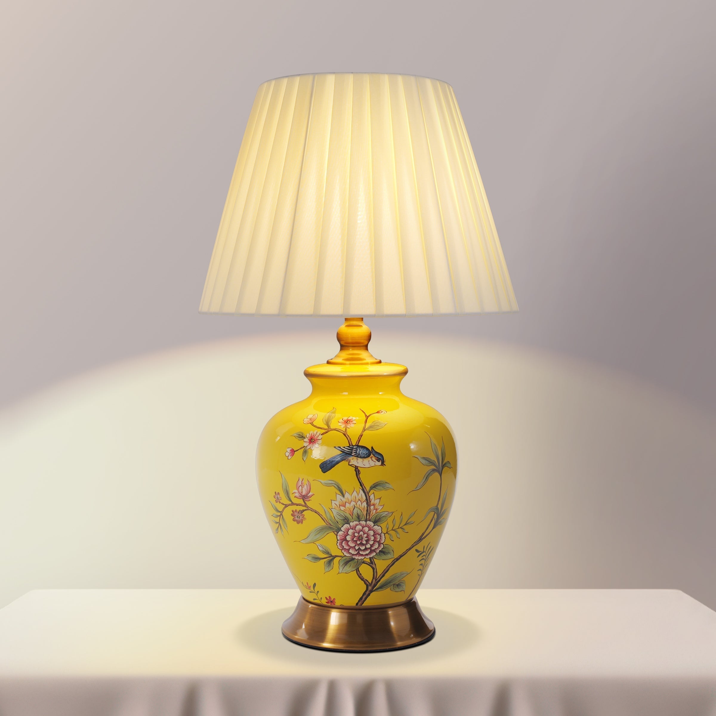 Ceramic Elegance | Timeless Hand-Painted Chinoiserie Table Lamp Collection 35