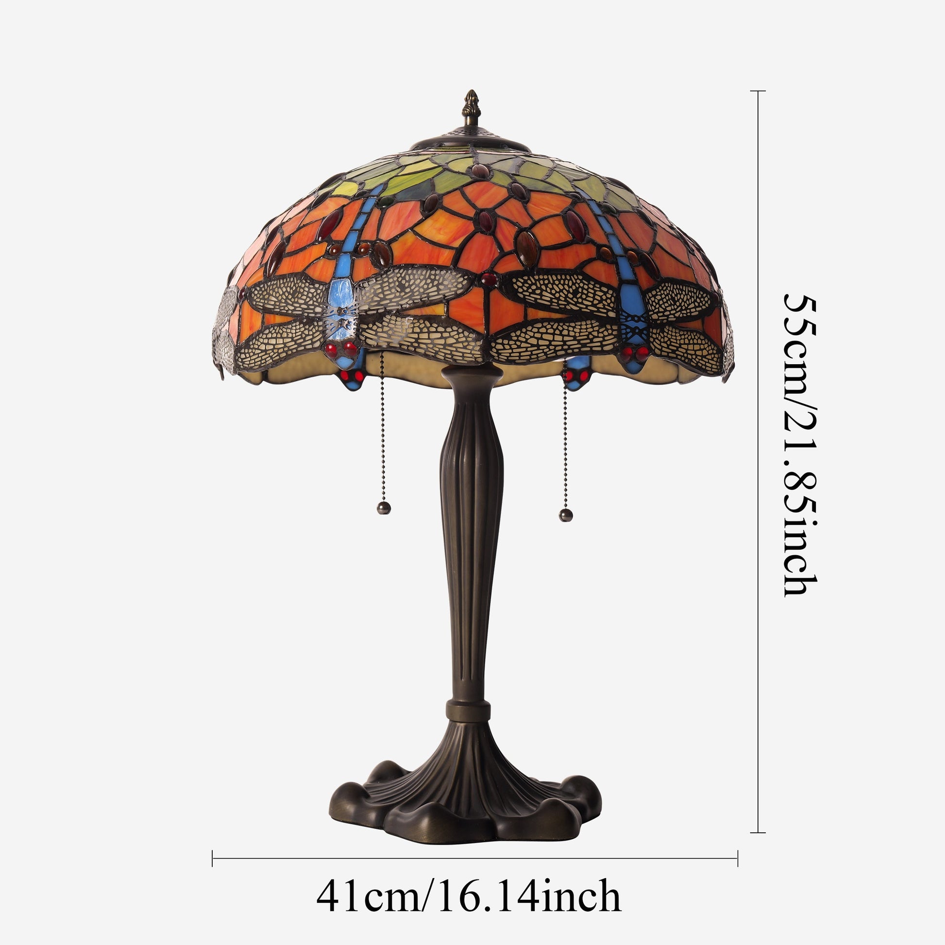 Luminara | Elegant Handcrafted Stained Glass Dragonfly Table Lamp 3