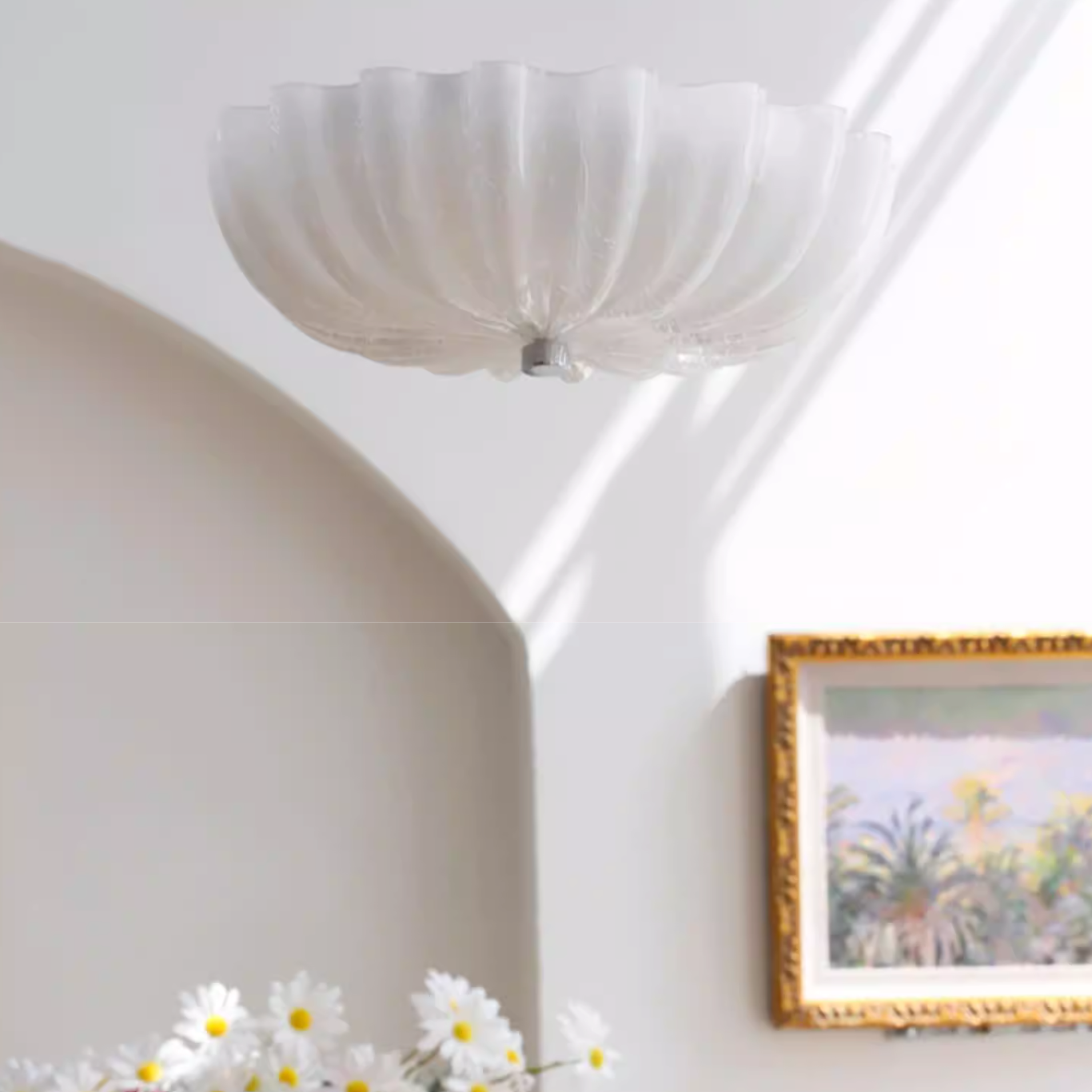 Freyza | Norduli Modern Flower Glass Ceiling Light – Modern Bedroom Living Room