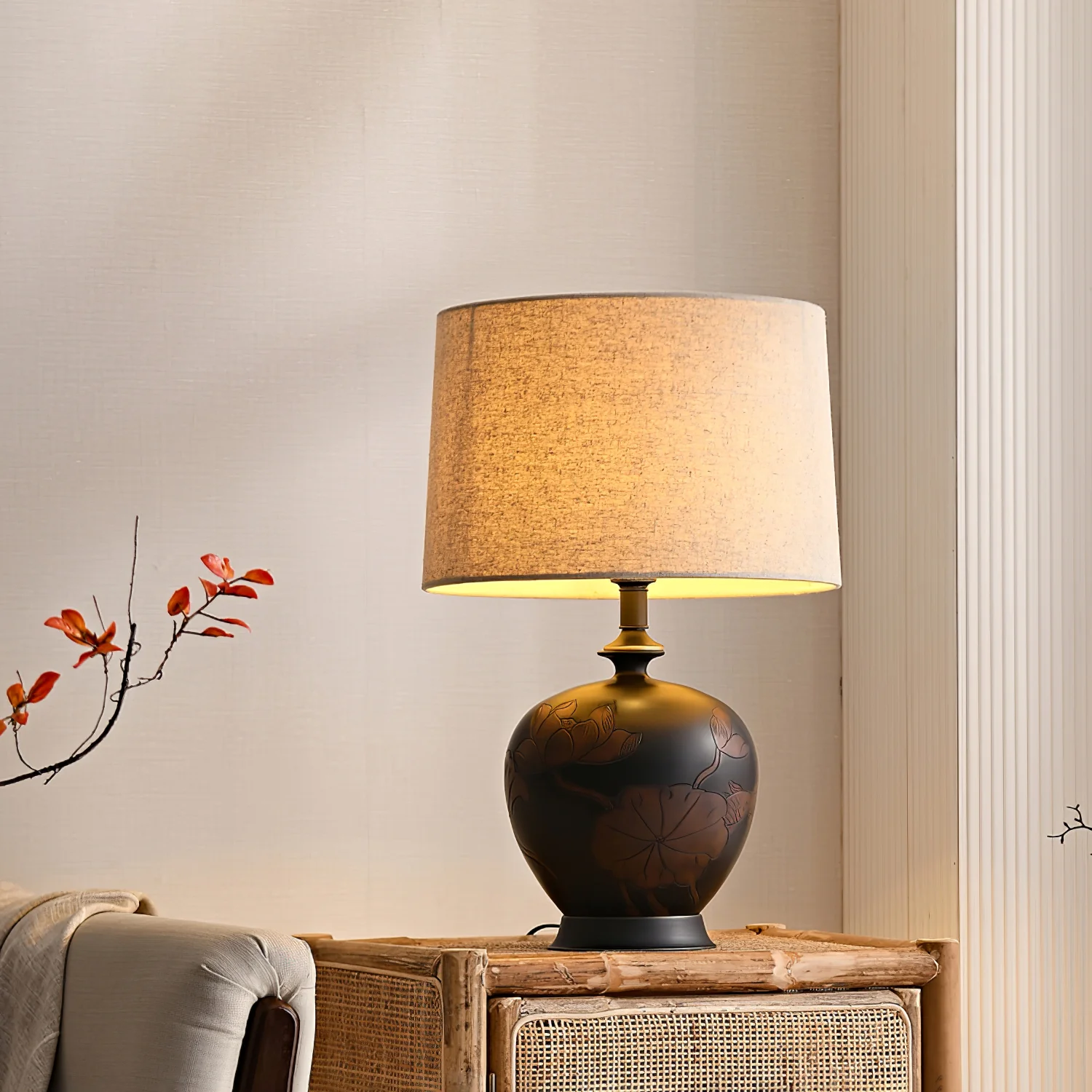 SerenityGlow | Elegant Minimalist Ceramic Table Lamp 5