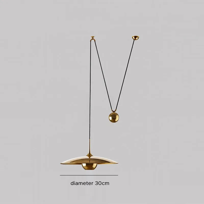 Freyza | Suspension dorée minimaliste en métal Pyra – Cuisine et salle à manger minimalistes