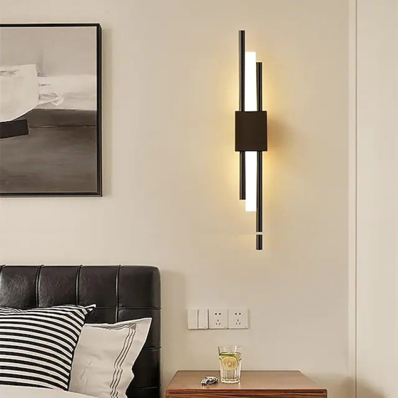 Freyza | Applique murale d’intérieur moderne Dune noire et dorée – chambre et salon modernes