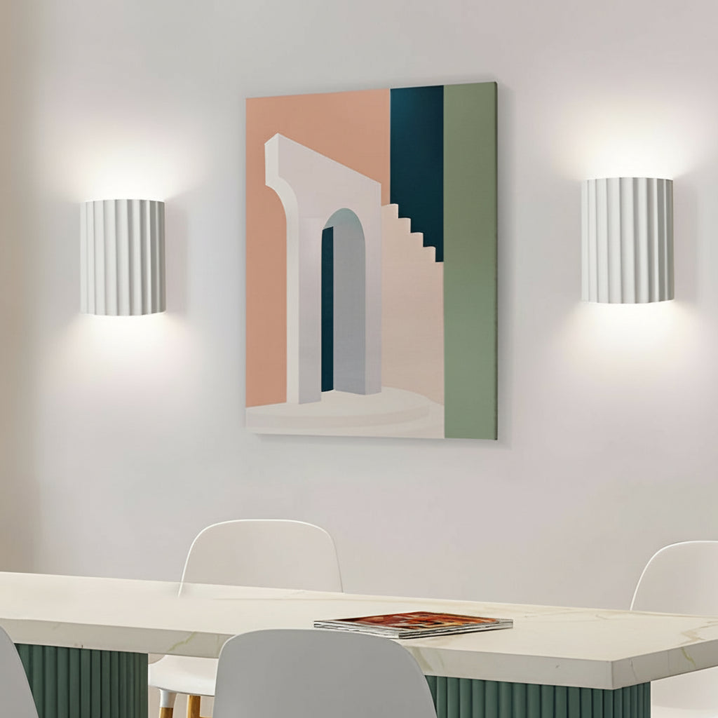 Freyza - Textured Resin G9 LED Wall Sconce Nordic Modern Up Down Light