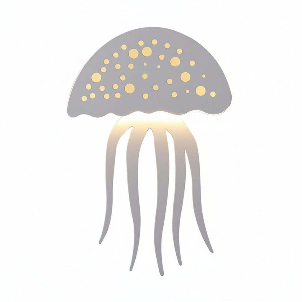 Freyza - Modern Jellyfish LED Wall Sconce – Creative Acrylic Nursery Wall Lamp (10W, White)