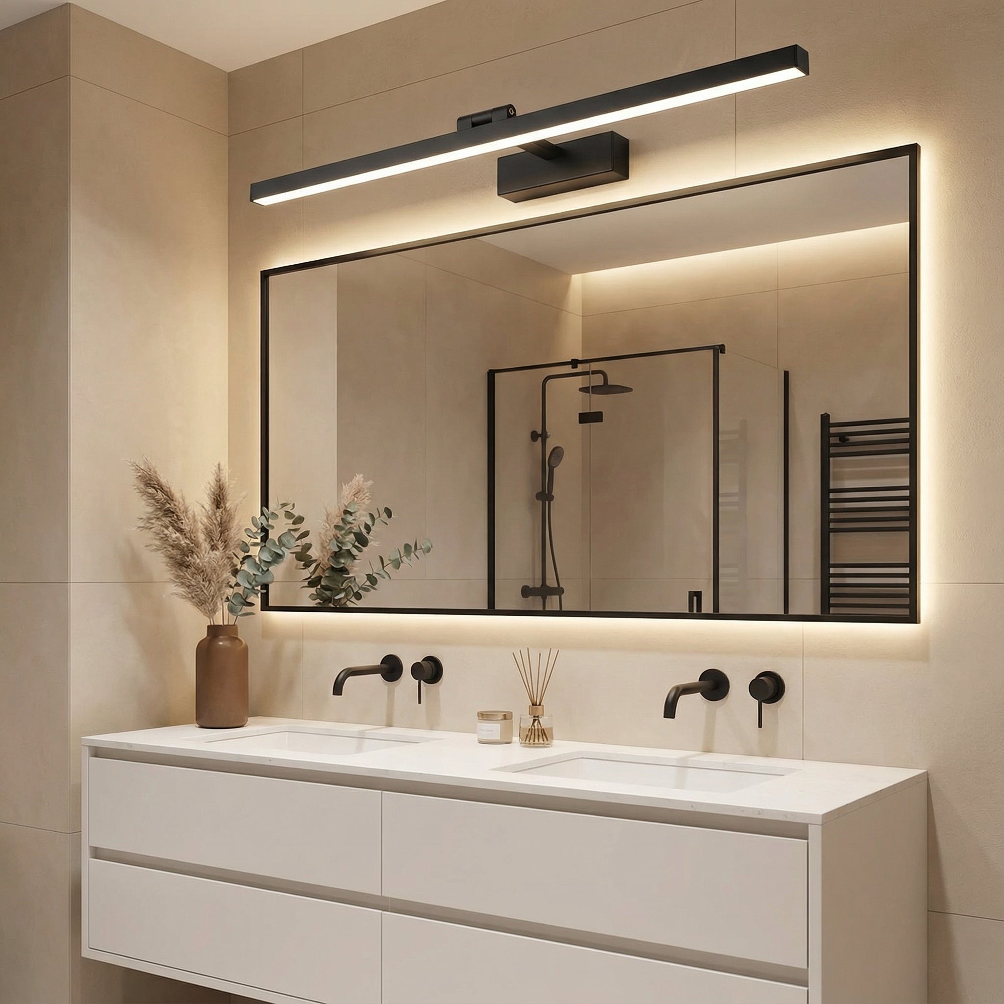 Freyza - LED Vanity Light Bathroom Mirror Sconce 180° Adjustable Aluminum Waterproof 40cm-110cm