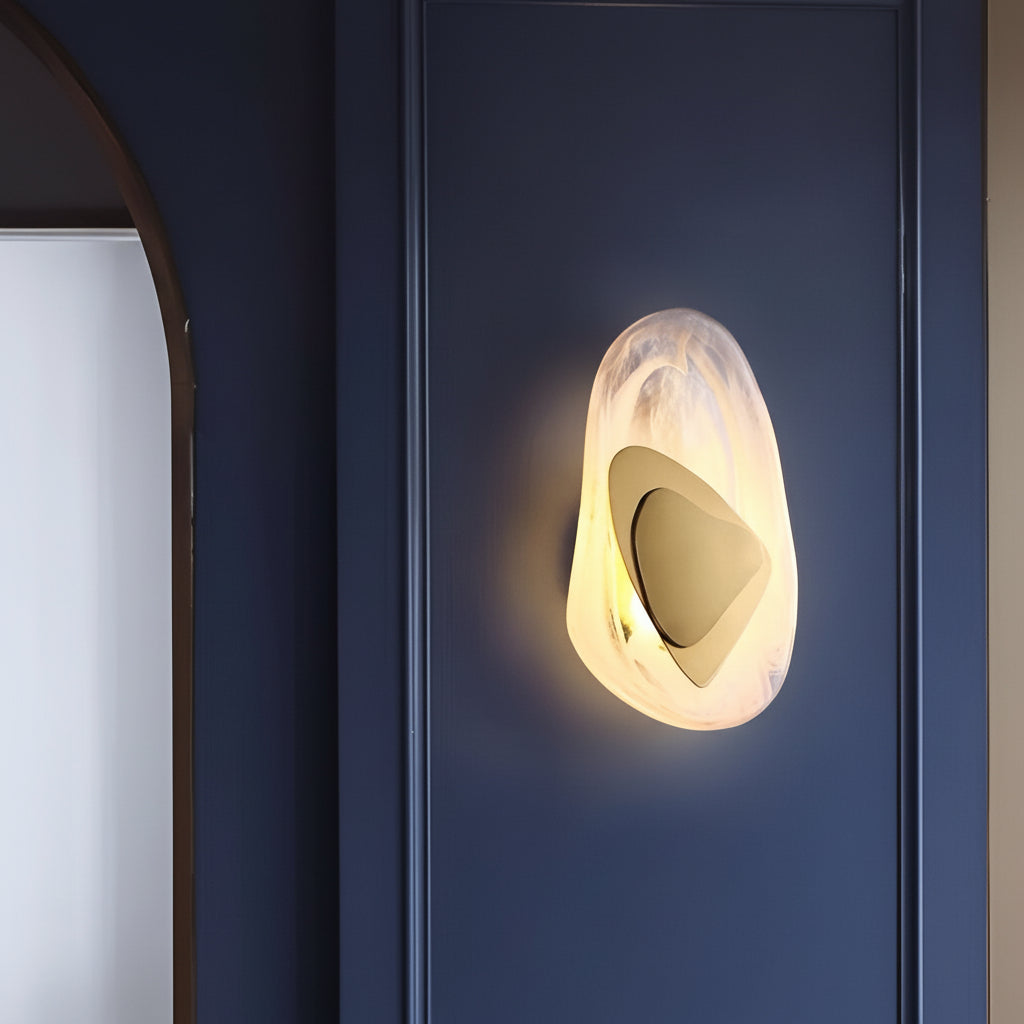 Freyza - Modern Glass Globe Wall Sconce – 3-Color Dimmable LED Wall Light (Gold/Black)