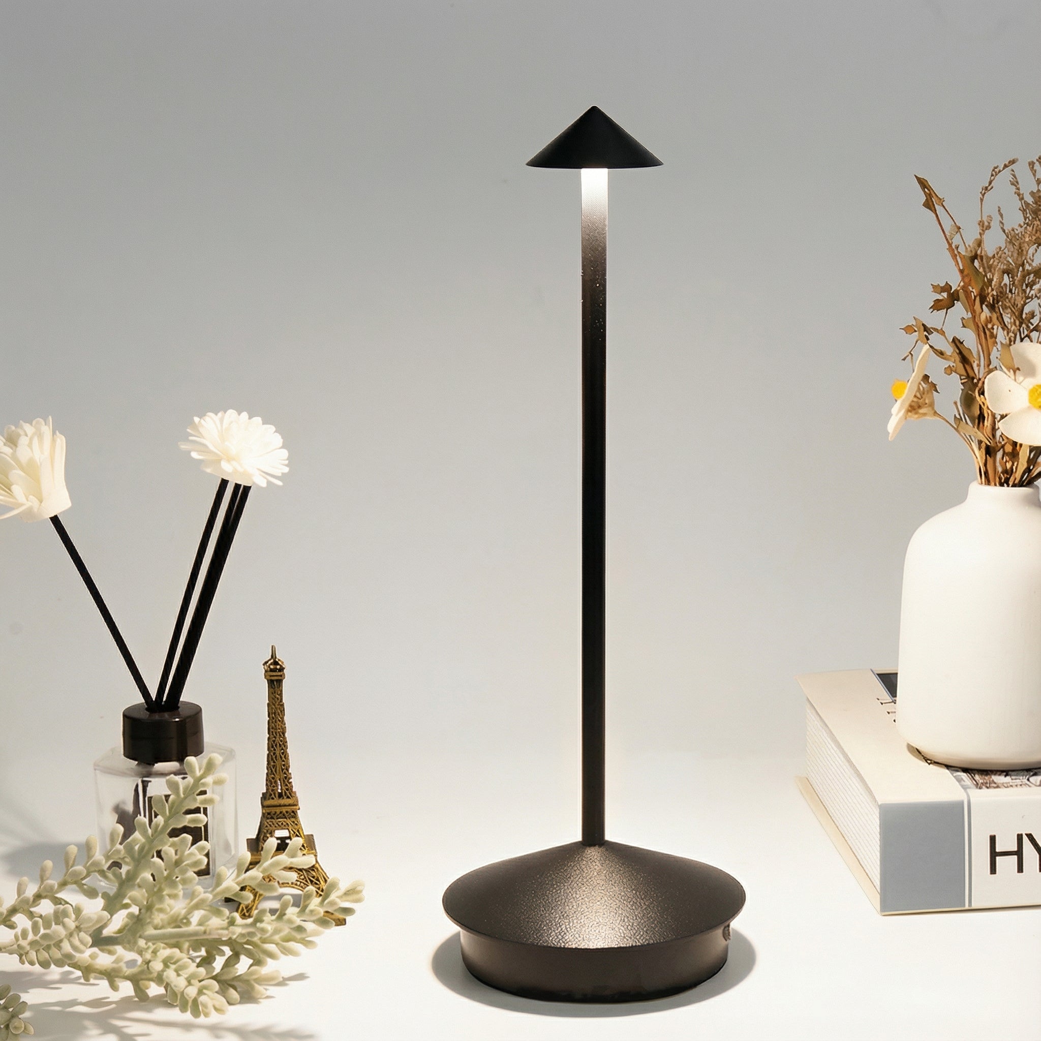 Freyza - Cordless LED Table Lamp Rechargeable Touch Dimming Metal 29cm / 11.4in 2000mAh 3 Color Modes