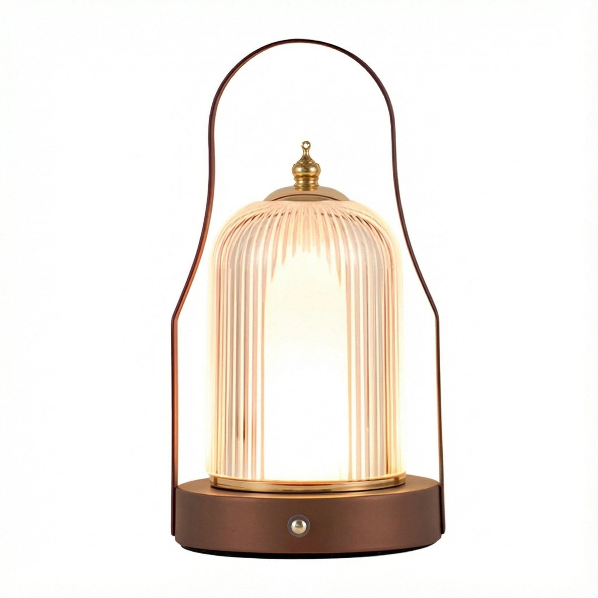 Freyza - Rechargeable LED Table Lamp Cordless Brass Touch Dimmer Lantern 23.5cm / 9.3in