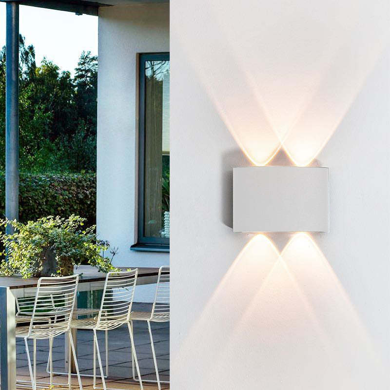 Freyza | Tronix Modern Rectangular Black White Outdoor Wall Light – Modern Garden Porch Exterior
