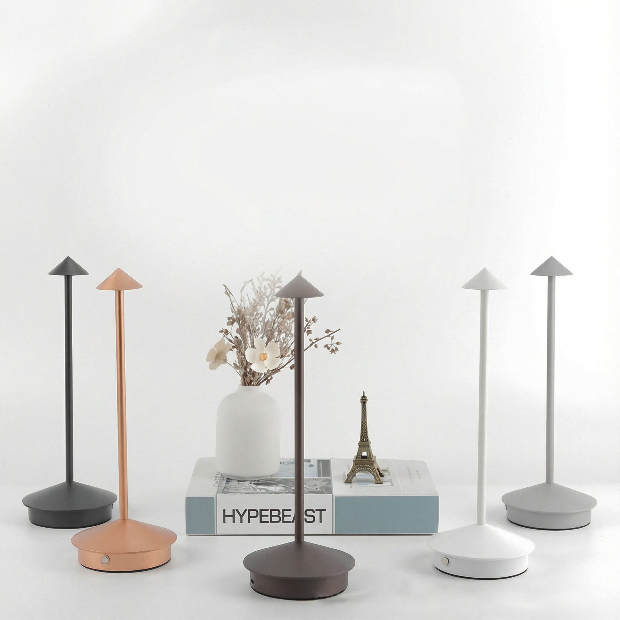 Freyza - Cordless LED Table Lamp Rechargeable Touch Dimming Metal 29cm / 11.4in 2000mAh 3 Color Modes