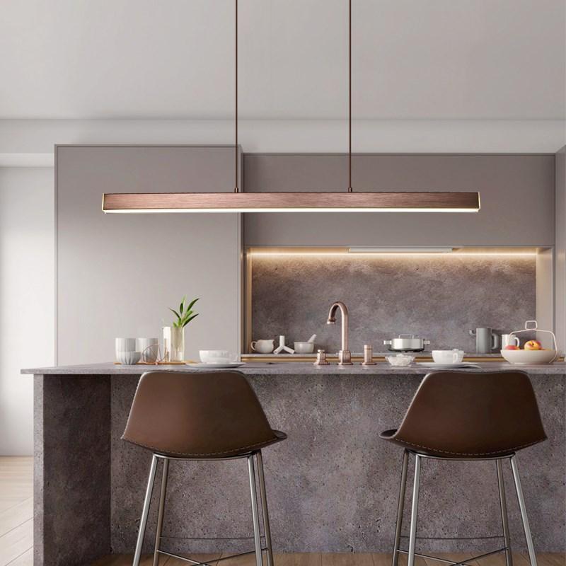 Freyza | Suspension linéaire noire moderne Thala – Cuisine moderne, salle à manger