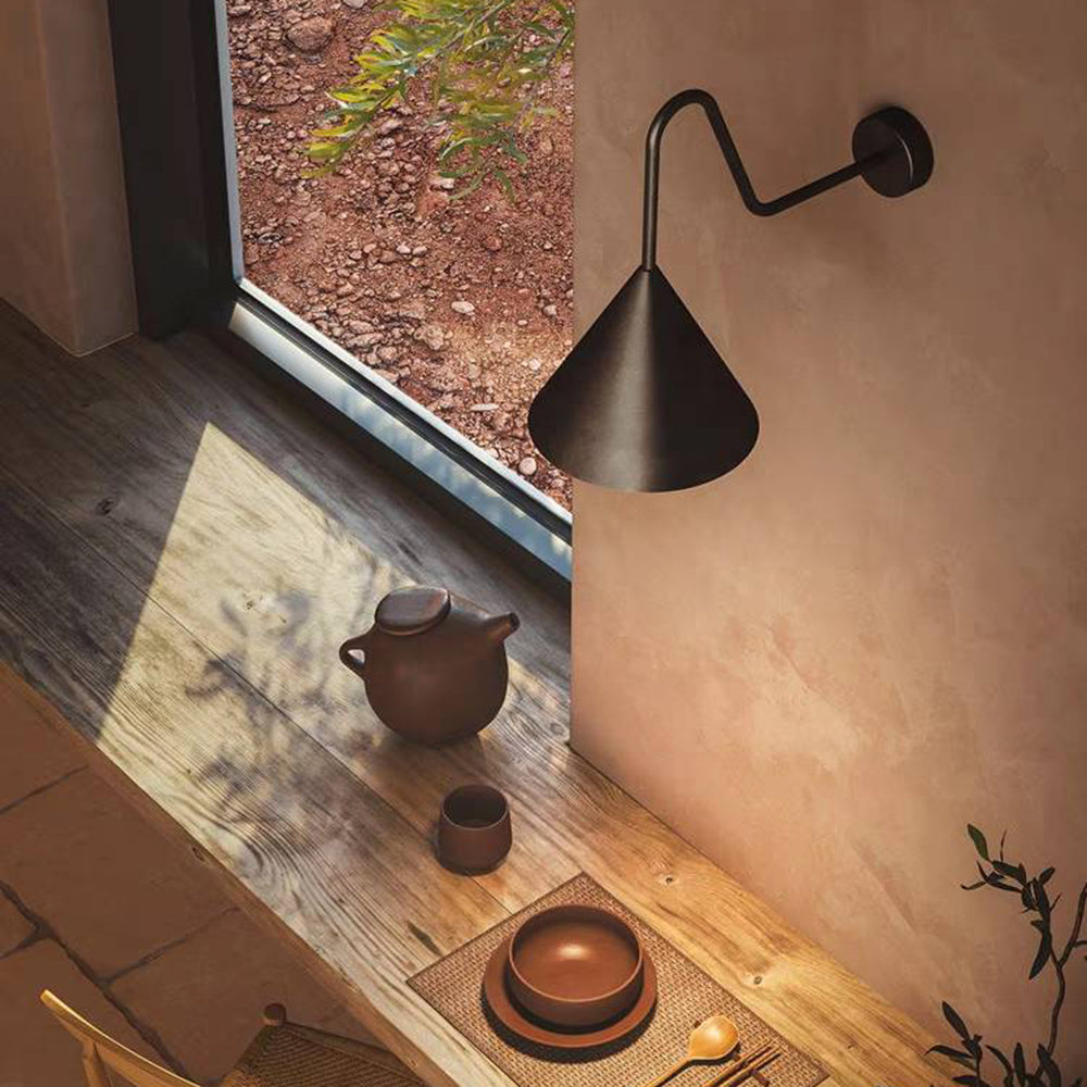 Freyza | Applique murale extérieure noir et or – Éclairage moderne pour jardin, porche et extérieur