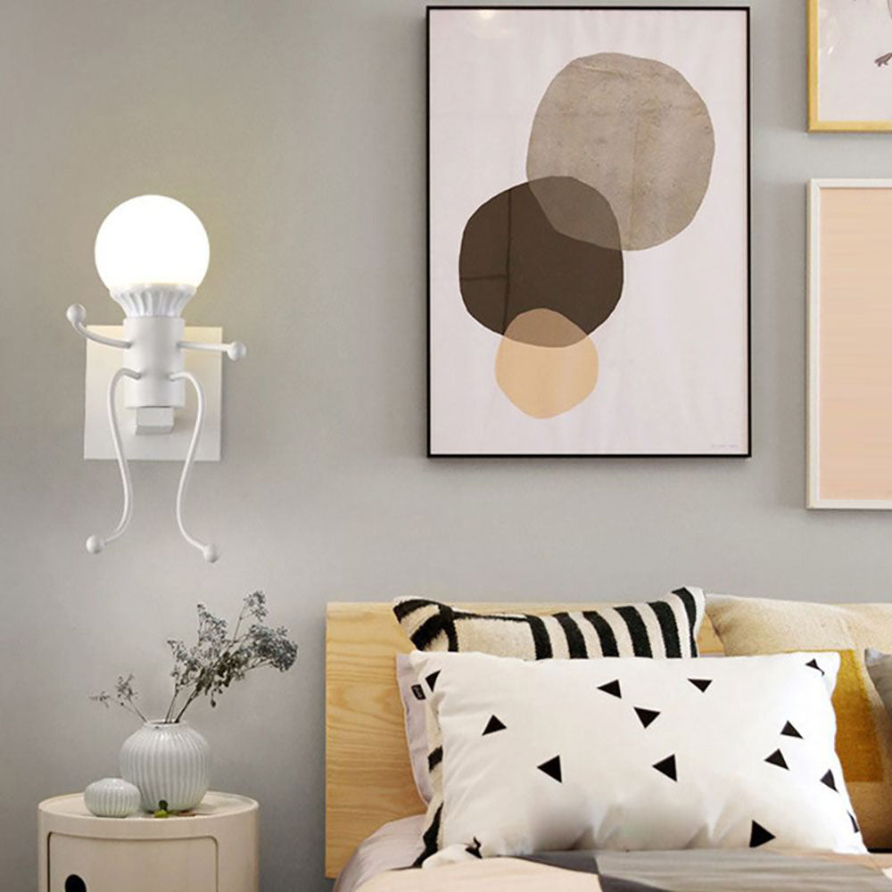 Freyza | Applique murale d’intérieur noire et blanche – chambre et salon modernes