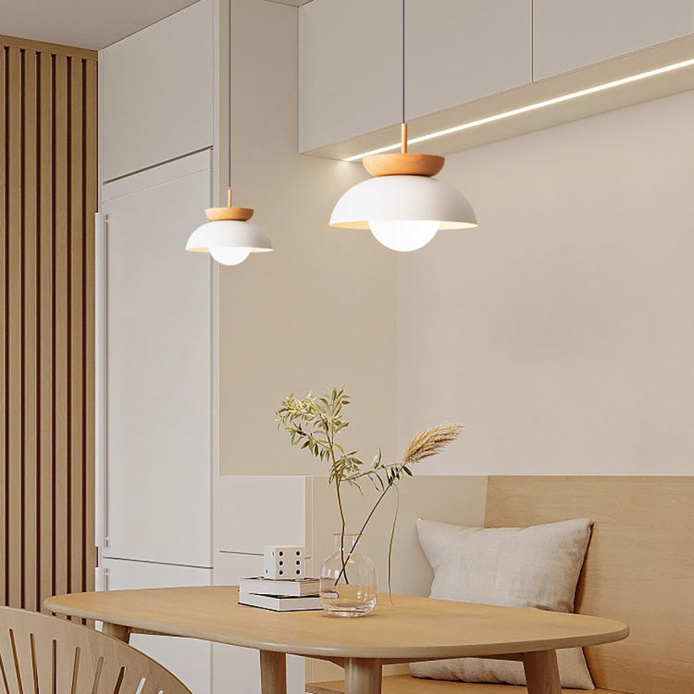 Freyza | Black Wood Pendant Light – Nordic Kitchen Dining Room