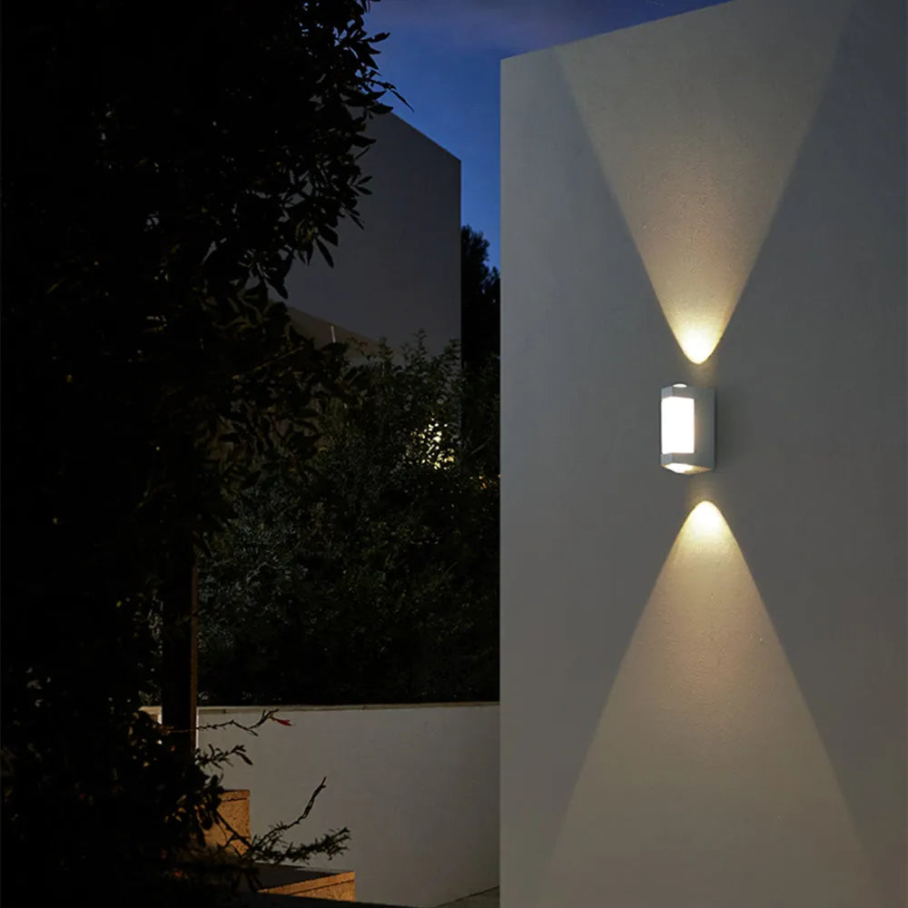 Freyza | Marve Nordic Down Black White Outdoor Wall Light – Nordic Garden Porch Exterior
