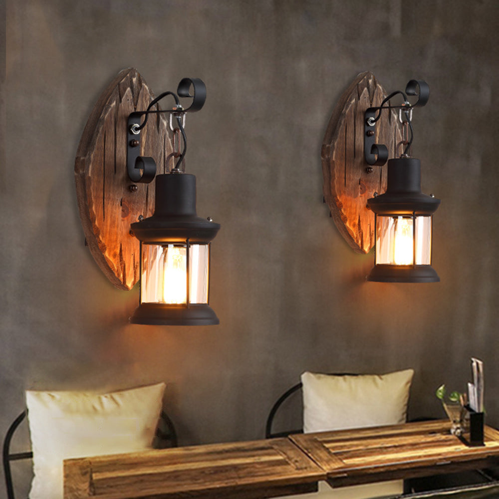 Freyza | Applique murale intérieure en bois – Chambre et salon vintage