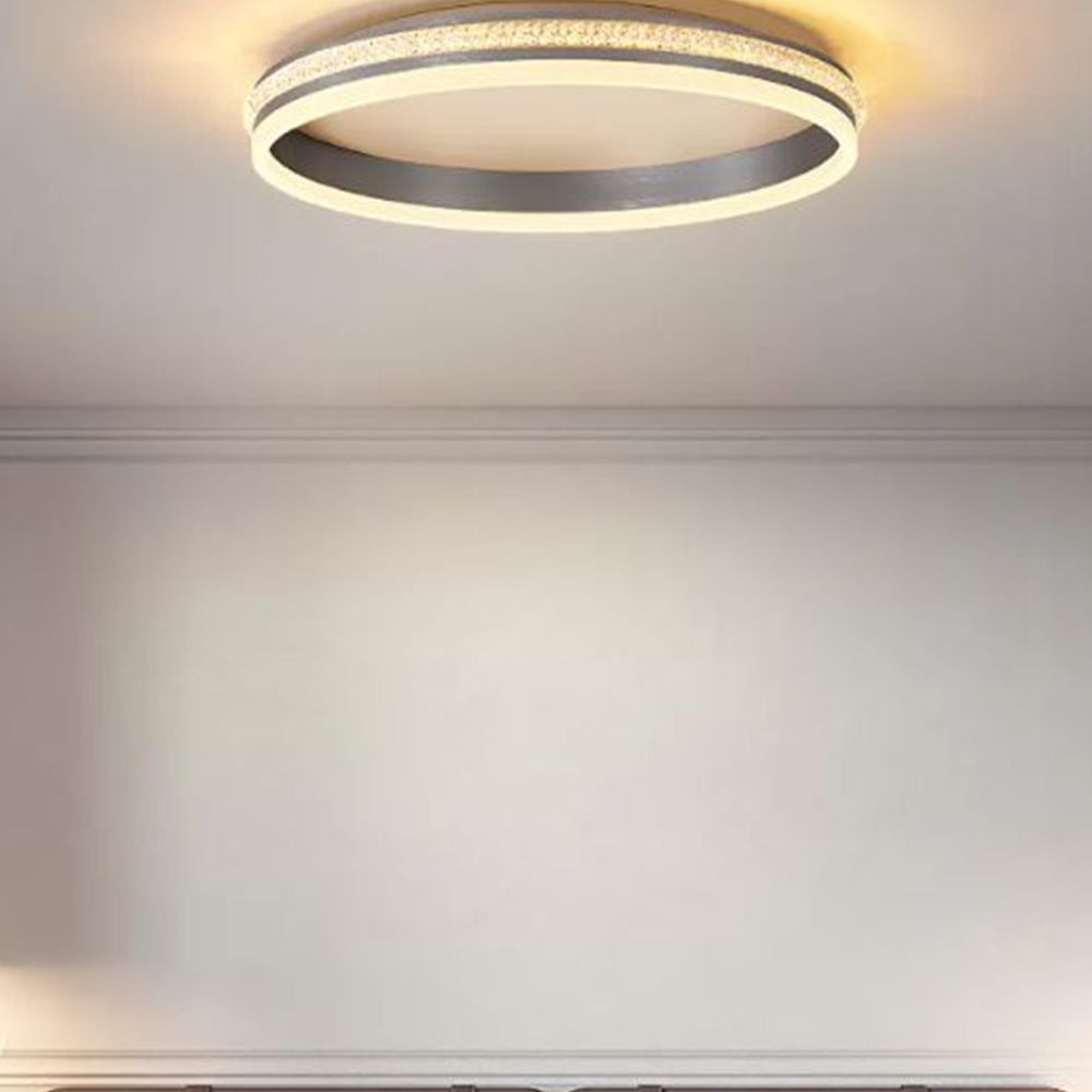 Freyza | Plafonnier encastré argenté – Moderne, pour chambre, couloir et cuisine