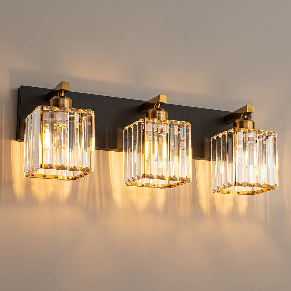 Freyza | Applique murale intérieure dorée en cristal – Chambre et salon vintage