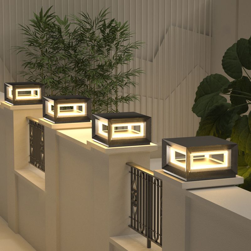 Freyza | Lampe d’extérieur noire – Éclairage contemporain pour jardin, extérieur et terrasse