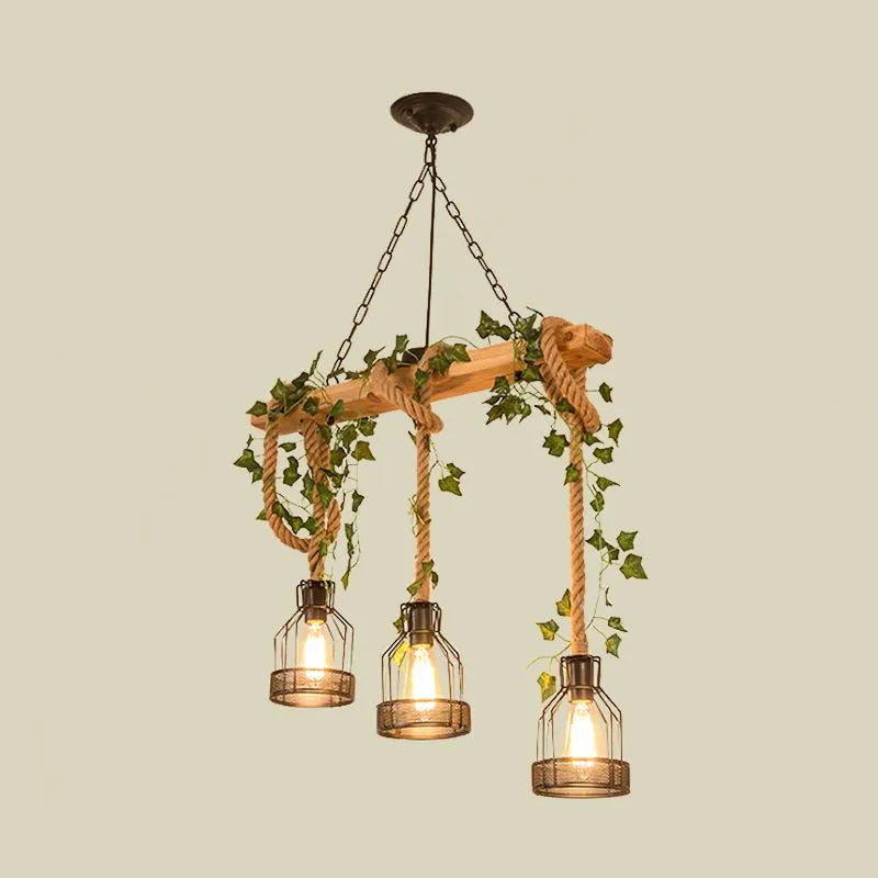 Freyza | 5-Light Wood Pendant Light – Vintage Kitchen Dining Room