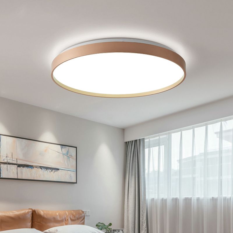 Freyza | Plafonnier affleurant doré et blanc – Minimaliste pour chambre, couloir et cuisine