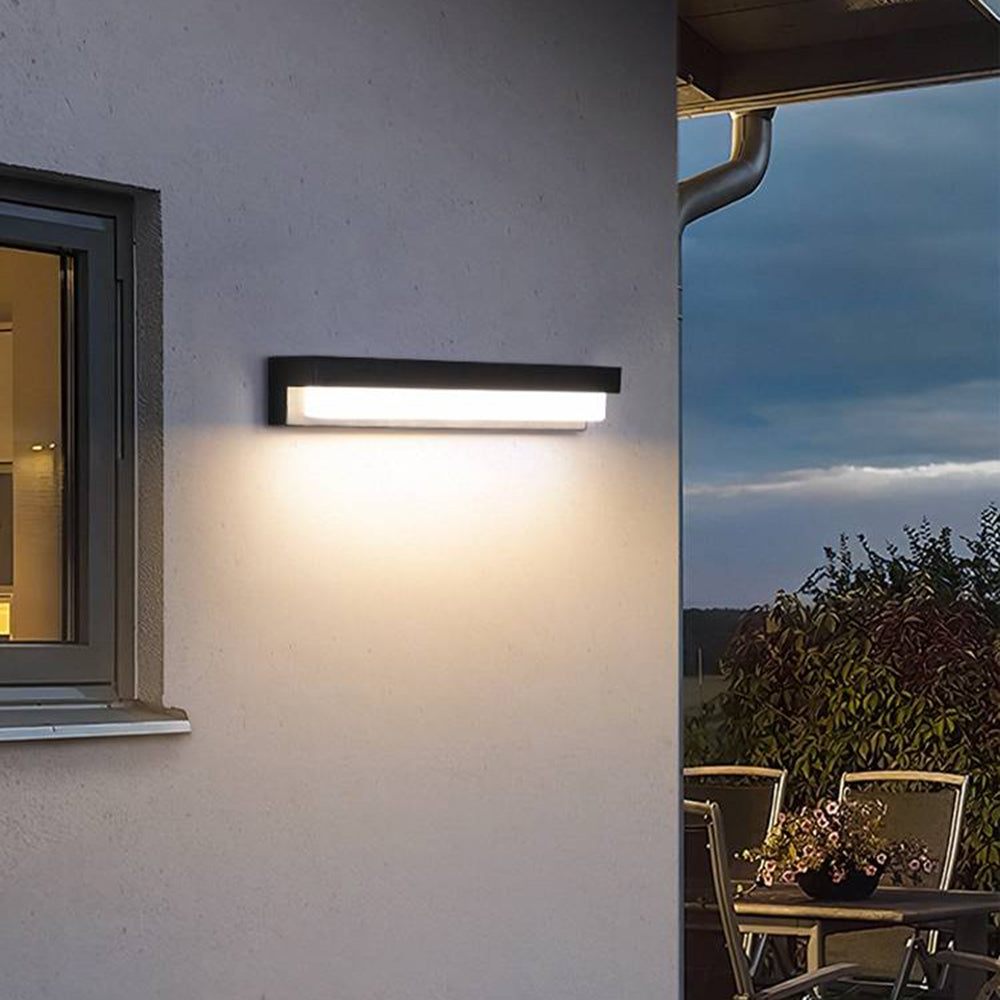 Freyza | Applique murale extérieure noire – Éclairage minimaliste pour jardin, porche et extérieur
