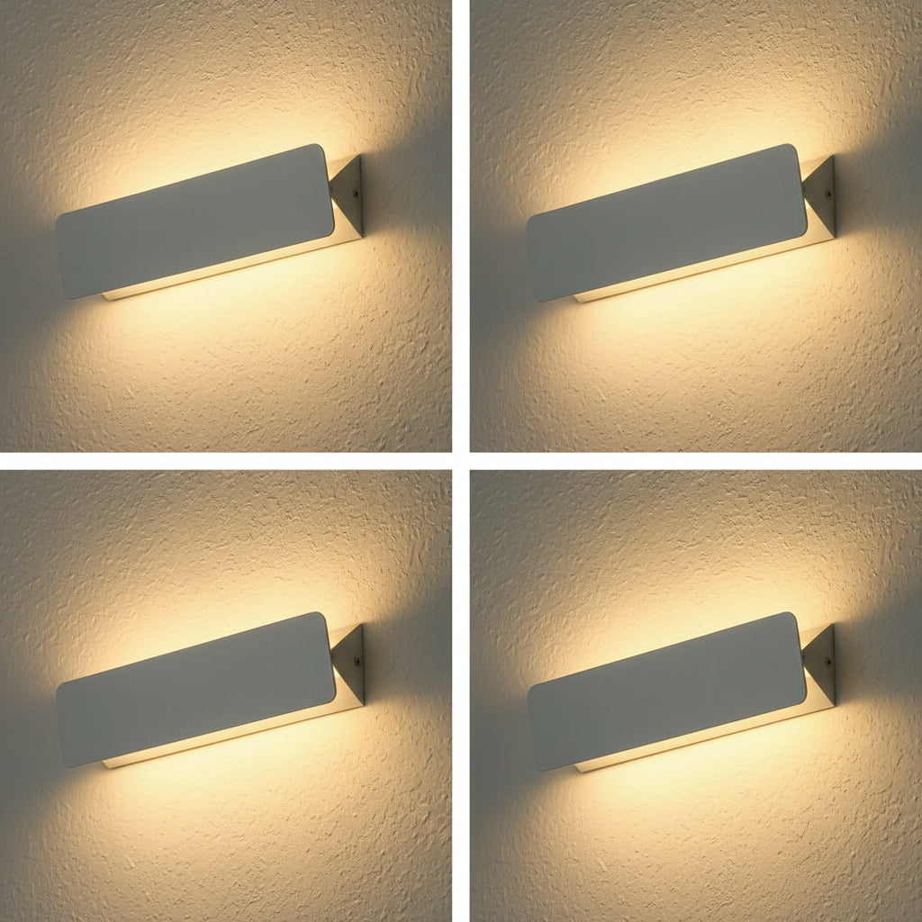 Freyza - Nordic Linear LED Wall Sconce – 270° Rotatable Adjustable Light (White Aluminum)