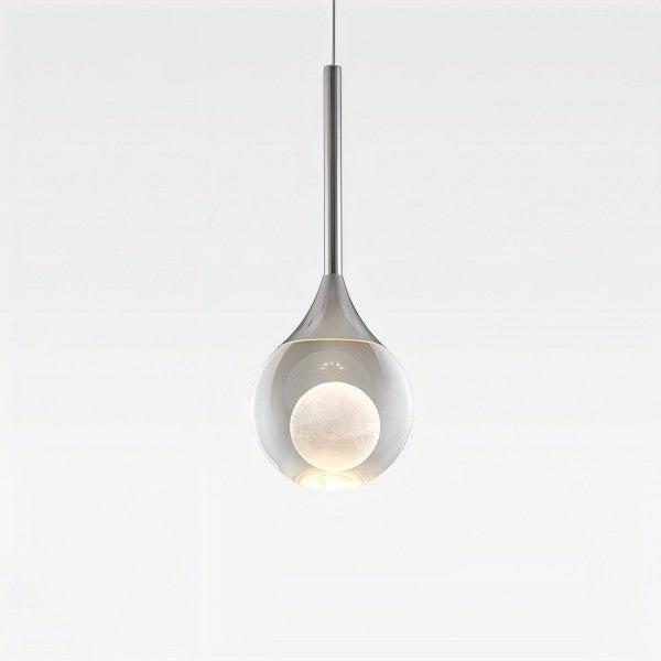 Freyza - Moon Clear Glass Ball Pendant Light