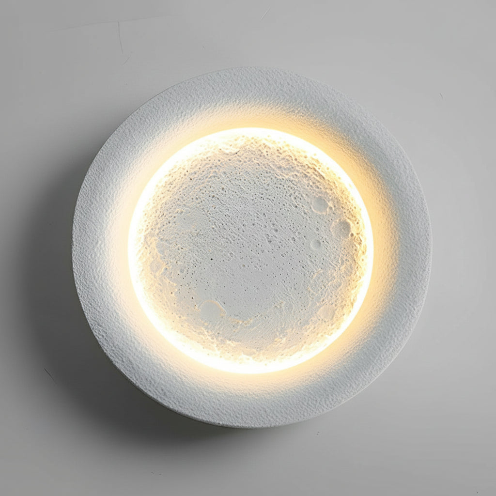 Freyza - LED Wall Sconce Light – Modern Nordic Moon Resin (28cm / 11in)