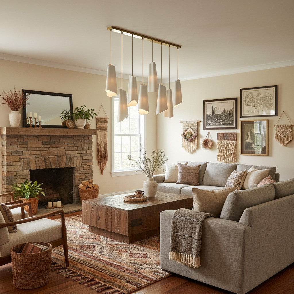 Freyza | Multi-Light Ceramic Pendant Light – Kitchen Dining Room
