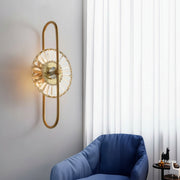 Freyza - LED Wall Sconce – Art Deco Crystal Gold Iron E14 (25x63cm)