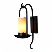 Freyza - LED Wall Sconce Light – Modern Candlestick Iron Marble Texture (50x18cm / 20x7in)