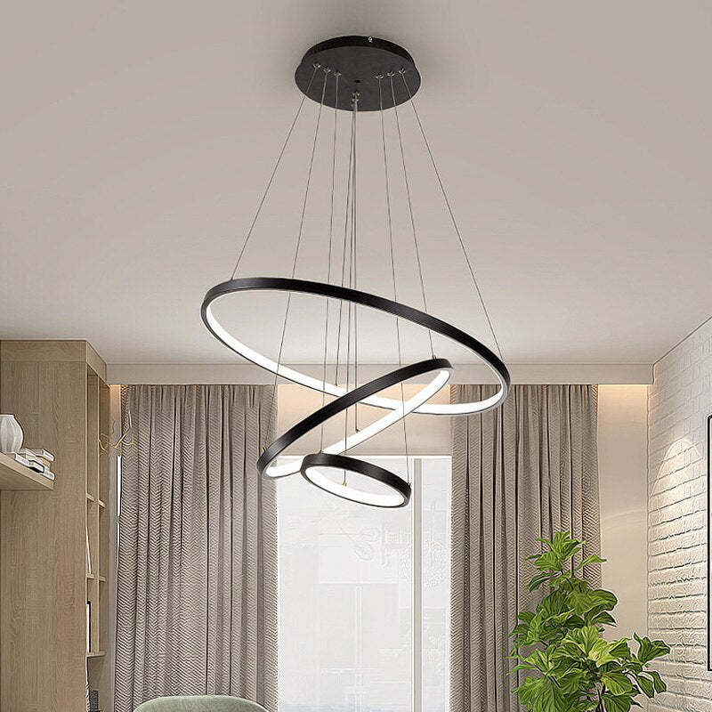 Freyza | Suspension Aluna intérieure noire et dorée – Luminaire suspendu pour cuisine et salle à manger