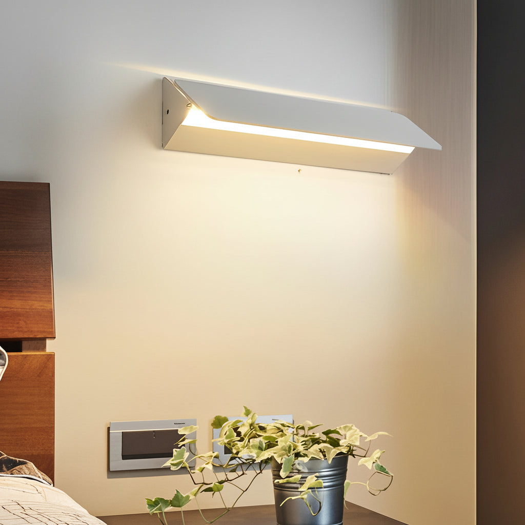 Freyza - Nordische Lineare LED Wandleuchte – 270° Drehbar Verstellbares Licht (Weißes Aluminium)