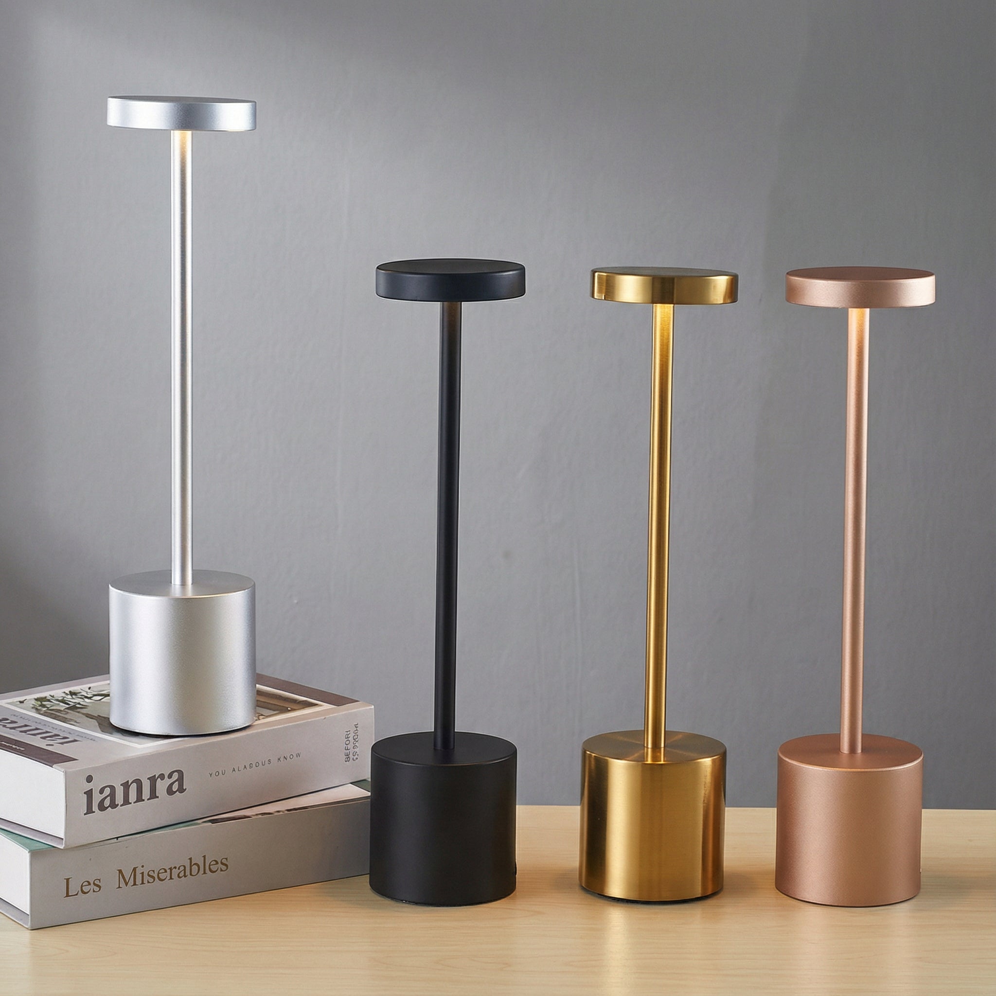 Freyza - LED Table Lamp Cordless Rechargeable 3-Color Touch Dimmable Metal 34cm / 13.4in