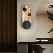 Freyza - LED Wall Sconce – Nordic Geometric Round Oval Iron Acrylic (3-Step Dimming & 13-40cm)