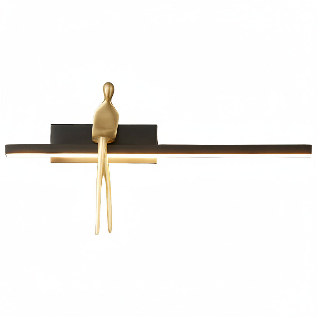 Freyza - LED Wall Sconce Light – Italian Creative Gold Man Copper Art (31x17cm / 12.2x6.7in)