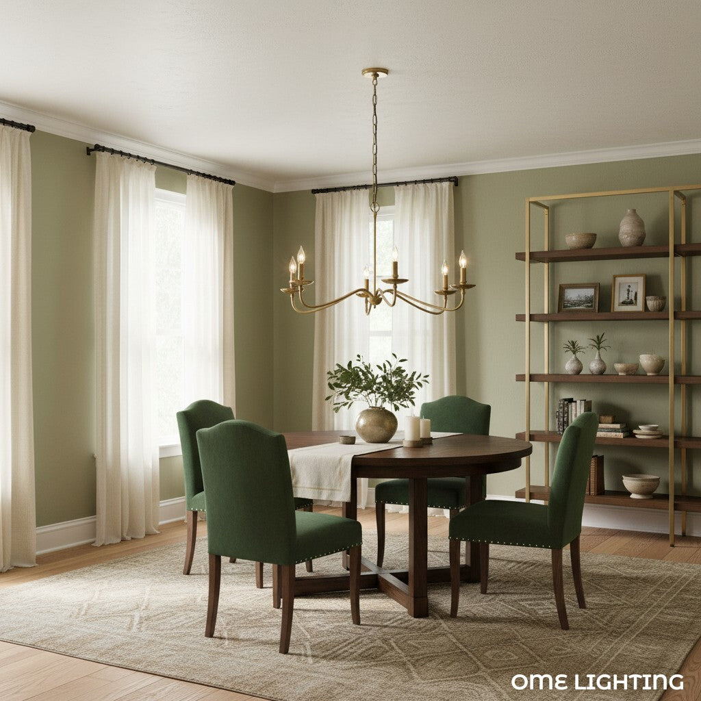 Freyza | Iron Chandelier – Minimalist Dining Room Living Room