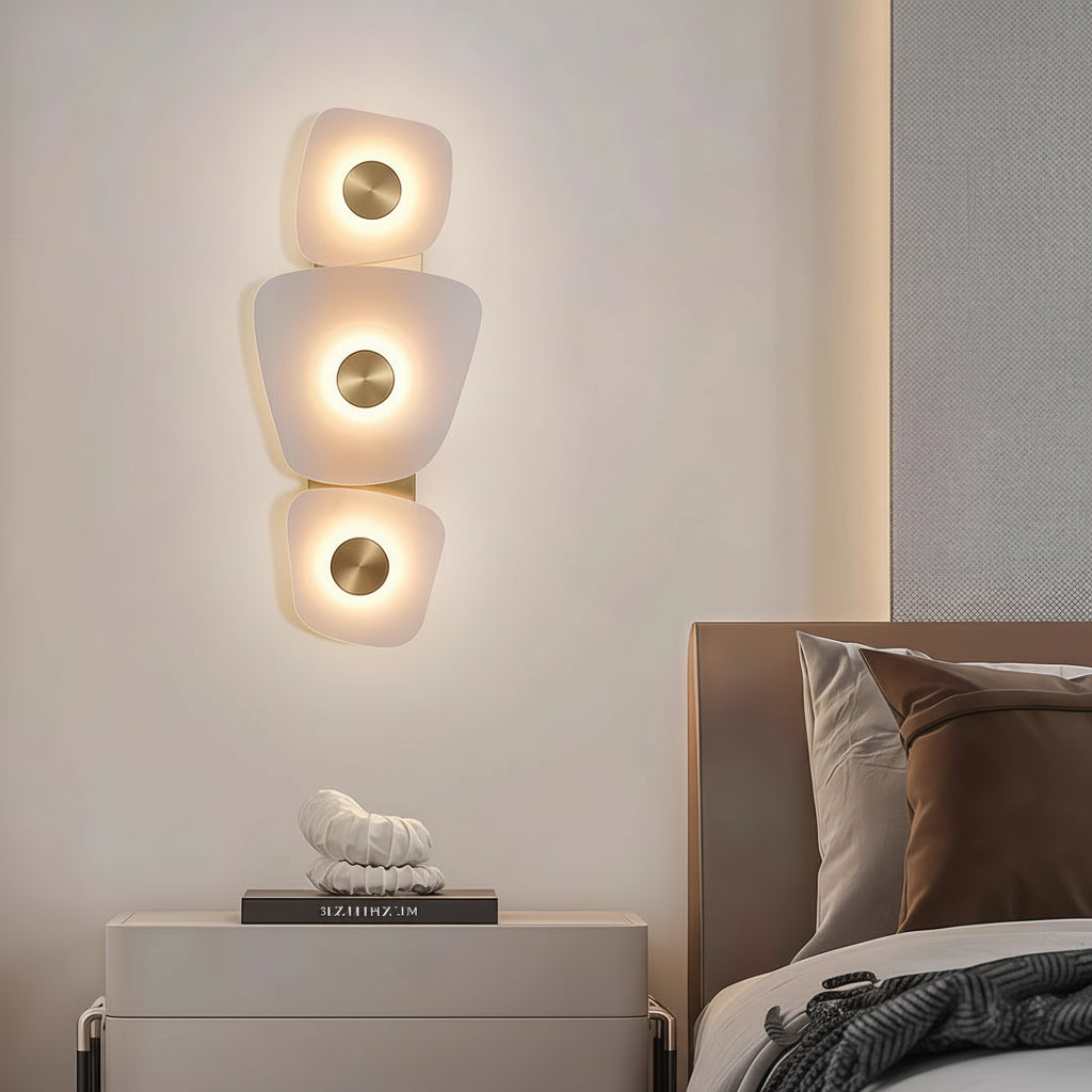Freyza - LED Wall Sconce Light – Italian Minimalist Cloud Stone Copper (60x25cm / 23.6x9.8in)