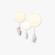 Freyza | Plafonnier à montage affleurant en forme d’ours avec ballon – chambre, couloir, cuisine