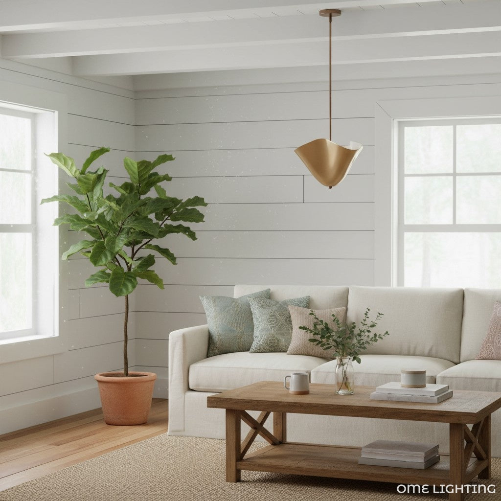 Freyza | Brass Gold Pendant Light – Kitchen Dining Room