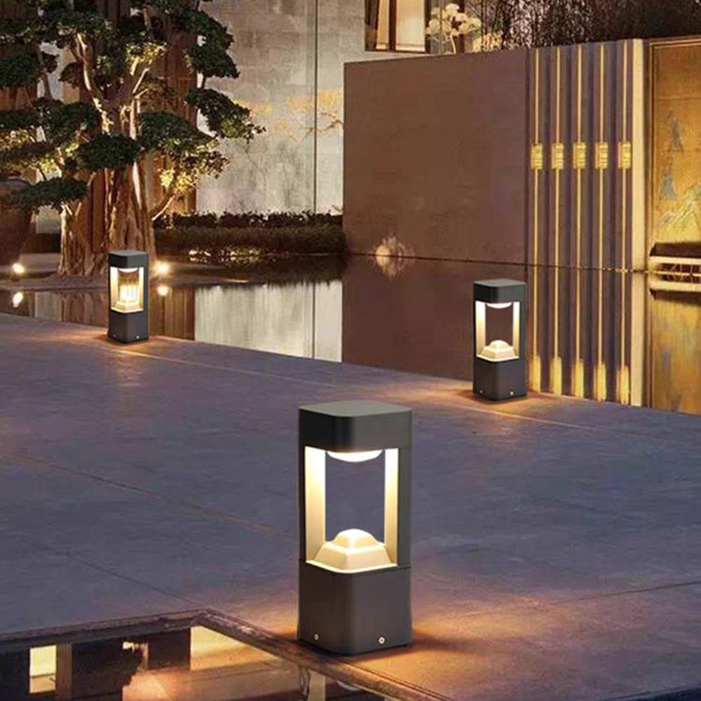 Freyza | Lampe d’extérieur noire – Éclairage contemporain pour jardin, extérieur et terrasse
