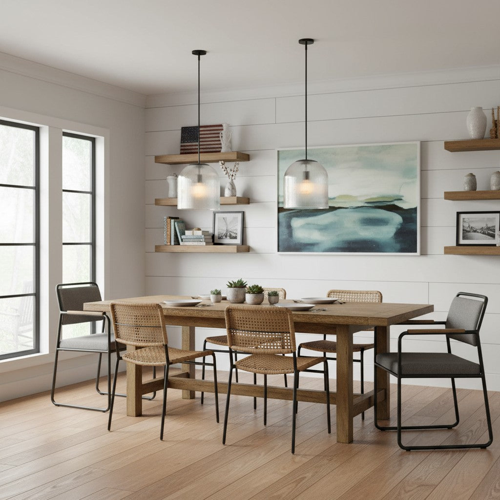 Freyza | Glas-Pendelleuchte mit 1 Lichtquelle – Küche, Esszimmer