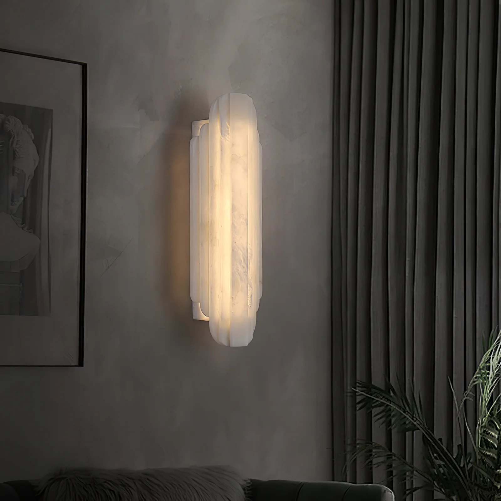 Freyza - Contemporary Alabaster Wall Sconce