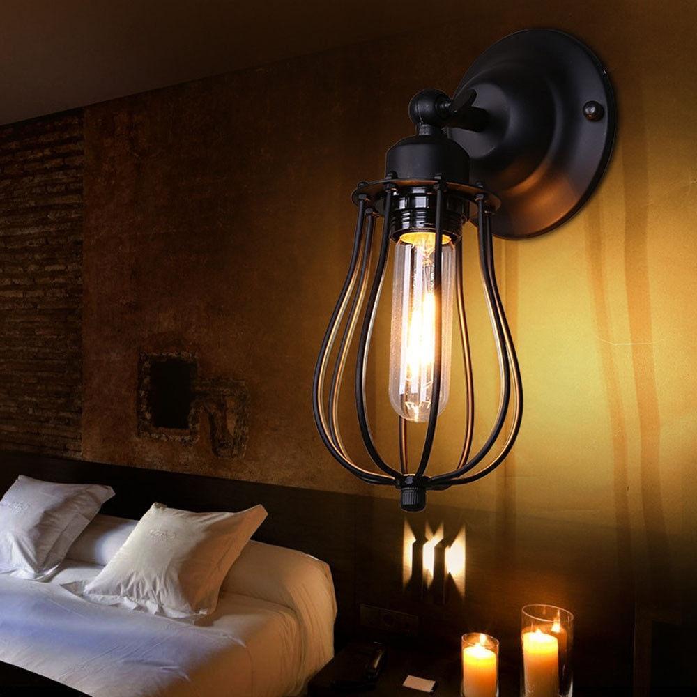 Freyza - Industrial Droplet Cage Wall Lamp