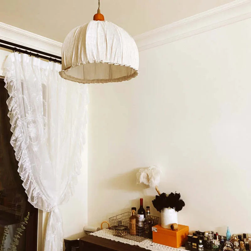Freyza | Suspension en tissu vintage Haloa – Luminaire suspendu vintage pour cuisine et salle à manger