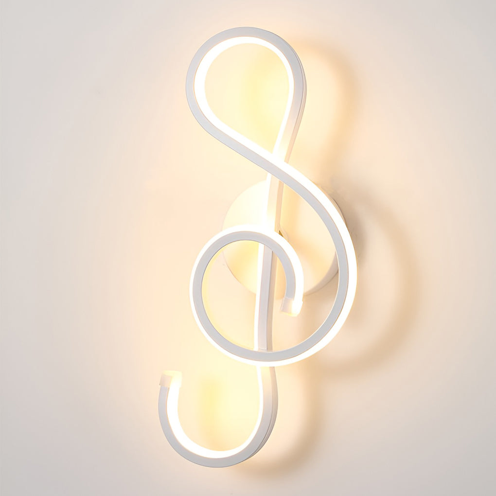 Freyza - Musical Note LED Wall Sconce – Modern Artistic Music Decor Wall Lamp (Black/White)
