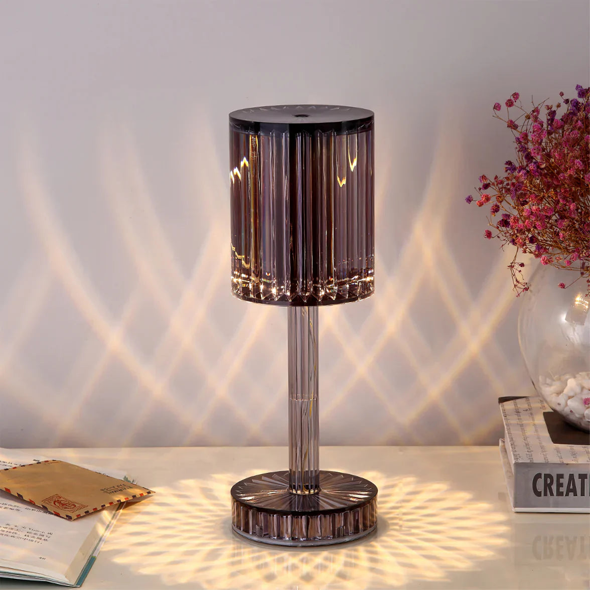 Luminara | Elegant Crystal-Inspired LED Table Lamp for Bedside or Desk 3