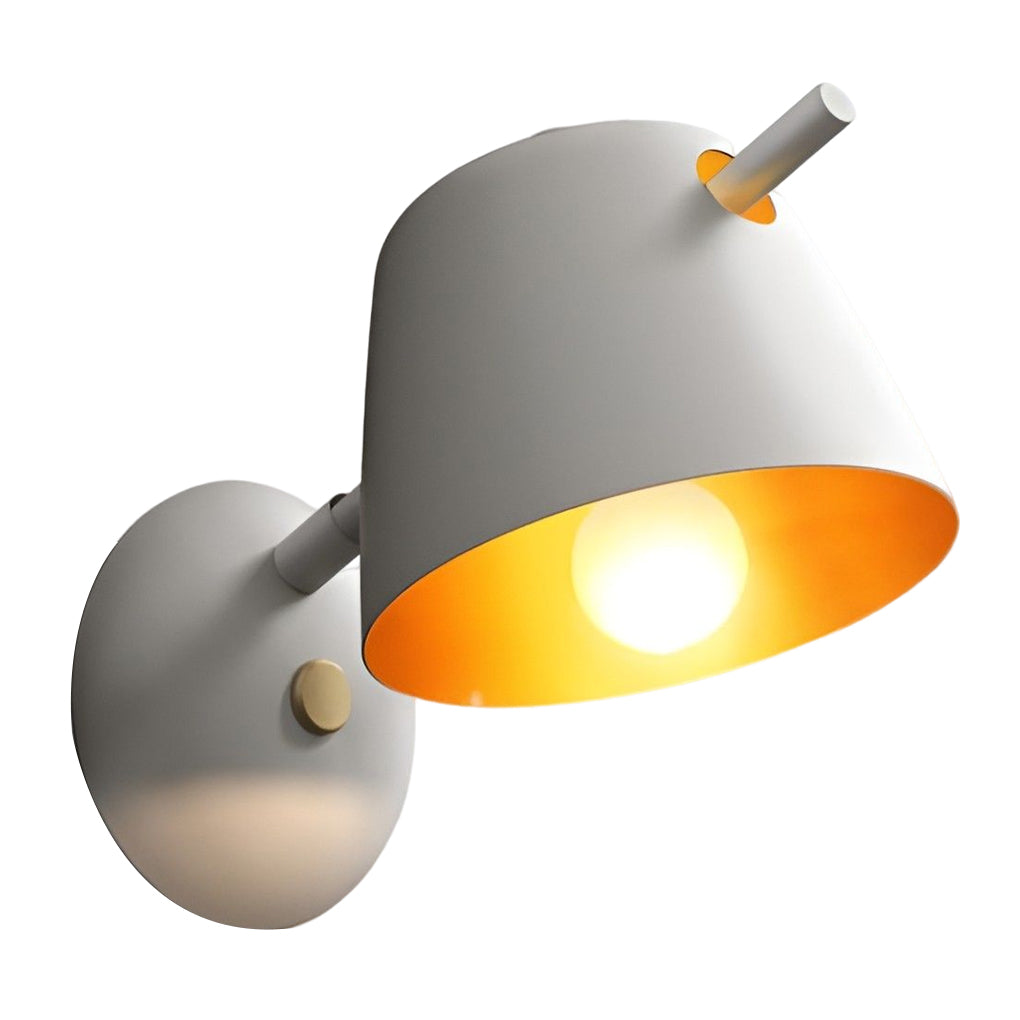 Freyza - Metal Wall Sconce – Nordic Hat Style Matte Iron E27 (15x28cm)