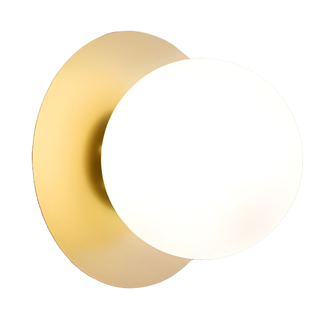 Freyza - LED Wall Sconce – Round Glass Ball Globe 12W Gold (15cm / 6in)